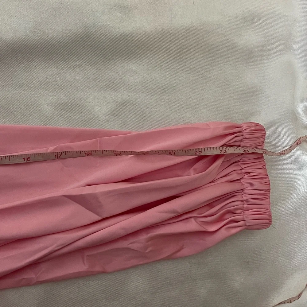 NEW two pieces set pink crop top shorts summer womens M;L - Picture 15 of 16